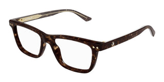 Montblanc MB0322O men Havana Squared Eyeglasses