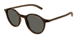 Montblanc MB0324S men Brown Round Sunglasses