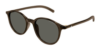 Montblanc MB0326SA men Brown Round Sunglasses