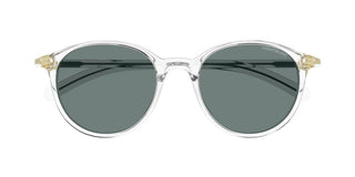 Montblanc MB0326SA men Transparent Round Sunglasses