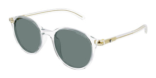 Montblanc MB0326SA men Transparent Round Sunglasses