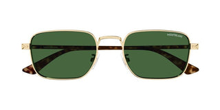 Montblanc MB0339S men Gold Squared Sunglasses