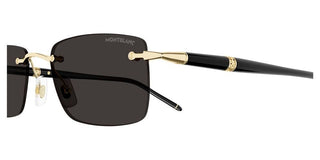 Montblanc MB0344S men Gold Squared Sunglasses