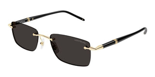 Montblanc MB0344S men Gold Squared Sunglasses