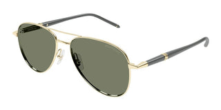 Montblanc MB0345S men Gold Pilot Sunglasses