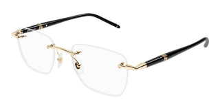 Montblanc MB0346O men Gold Squared Eyeglasses