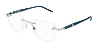 Montblanc MB0346O men Blue Squared Eyeglasses