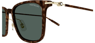 Montblanc MB0354S men Havana Squared Sunglasses