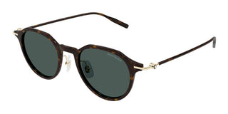 Montblanc MB0355S men Havana Pantos Sunglasses