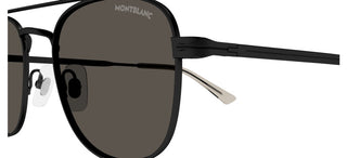 Montblanc Mb0363s Men Black Pilot Sunglasses