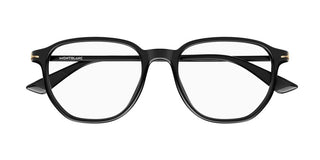 Montblanc MB0366O men Black Geometric Eyeglasses