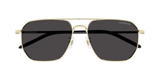 Montblanc Mb0367s Men Gold Pilot Sunglasses