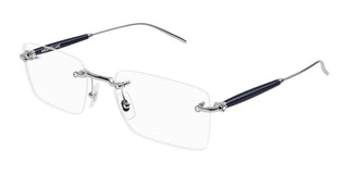 Montblanc MB0411O men Ruthenium Squared Eyeglasses