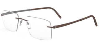 Silhouette MOMENTUM 5529/FF men Brown Geometric Eyeglasses