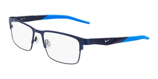 Nike NIKE 8154 men Blue Rectangle Eyeglasses