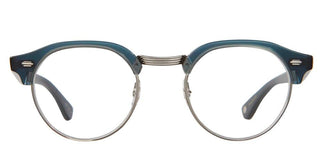 Garrett Leight OAKWOOD unisex Blue Round Eyeglasses