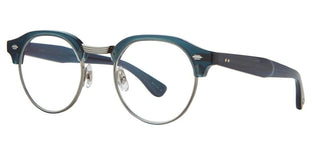 Garrett Leight OAKWOOD unisex Blue Round Eyeglasses