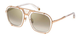 Philipp Plein PLEIN SIGNATURE SPP010M unisex Rose gold Pilot Sunglasses