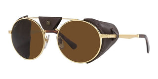 Persol PO 2496SZ unisex Gold Round Sunglasses