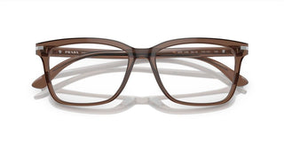 Prada Prada Pr 14wv Men Brown Geometric Eyeglasses