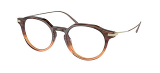 Prada PR 06YV men Brown Geometric Eyeglasses