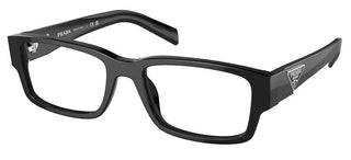 Prada PR 07ZV men Black Geometric Eyeglasses