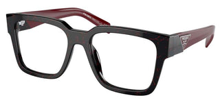 Prada PR 08ZV men Black Geometric Eyeglasses