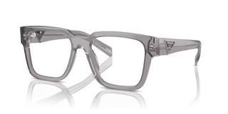 Prada PR 08ZV men Transparent Geometric Eyeglasses