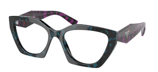 Prada PR 09YV women Havana Geometric Eyeglasses