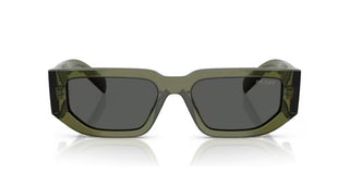 Prada PR 09ZS men Green Geometric Sunglasses