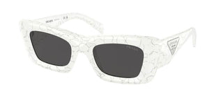 Prada PR 13ZS women White Squared Sunglasses