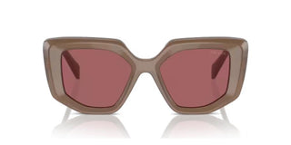 Prada PR 14ZS women Brown Geometric Sunglasses