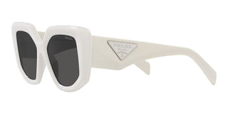 Prada PR 14ZS women White Geometric Sunglasses