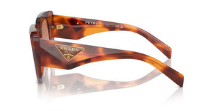 Prada PR 14ZS women Brown Geometric Sunglasses