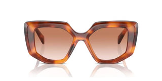 Prada PR 14ZS women Brown Geometric Sunglasses