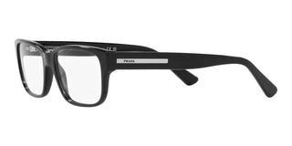 Prada PR 18ZV men Black Geometric Eyeglasses