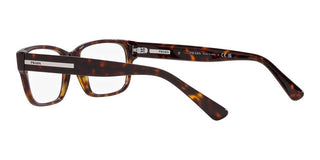 Prada PR 18ZV men Havana Geometric Eyeglasses