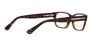 Prada PR 18ZV men Havana Geometric Eyeglasses