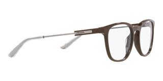 Prada PR 19ZV men Brown Geometric Eyeglasses