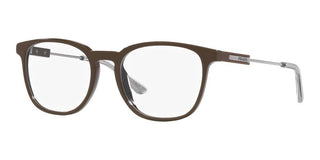 Prada PR 19ZV men Brown Geometric Eyeglasses