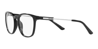 Prada PR 19ZV men Black Geometric Eyeglasses