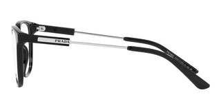 Prada PR 19ZV men Black Geometric Eyeglasses