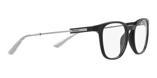 Prada PR 19ZV men Black Geometric Eyeglasses