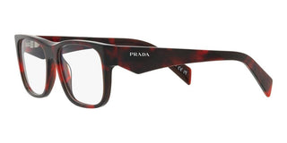 Prada PR 22ZV men Havana Geometric Eyeglasses