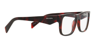 Prada PR 22ZV men Havana Geometric Eyeglasses