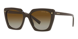 Prada PR 23ZS women Brown Squared Sunglasses