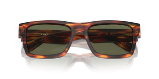 Prada PR 25ZS men Brown Rectangle Sunglasses