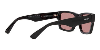 Prada PR 25ZS men Black Rectangle Sunglasses