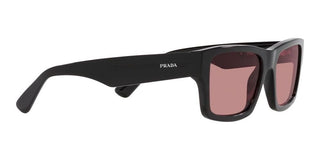 Prada PR 25ZS men Black Rectangle Sunglasses