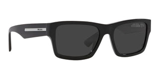 Prada PR 25ZS men Black Rectangle Sunglasses